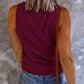 Ribbed V-Neck Wide Strap Tank