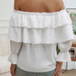 Off-Shoulder Flounce Sleeve Blouse