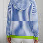 Mandy Striped Long Sleeve Hooded Knit Top