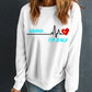 Graphic Round Neck Long Sleeve Sweatshirt