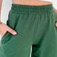 Elastic Waist Wide Leg Pants