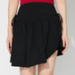 Side Tie Asymmetric Hem Mini Skirt