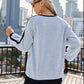Letter Round Neck Long Sleeve Sweatshirt