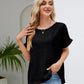 Round Neck Short Sleeve Blouse