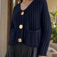 Button Down Long Sleeve Cardigan