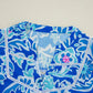 Printed Notched Three-Quarter Sleeve Blouse