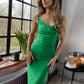 Full Size Backless Cowl Neck Sleeveless Cami Dress
