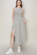 HYFVE Sleeveless Slit Midi Dress