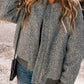 Pocketed Zip Up Baseball Collar Jacket