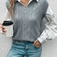 Perfee Openwork V-Neck Sweater Vest