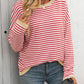 Mandy Striped Round Neck Long Sleeve Sweater