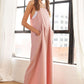 ADORA Square Neck Wide Leg Overalls with Pockets