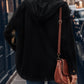 Pocketed Plaid Button Down Hooded Shacket
