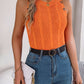 Cable-Knit Round Neck Vest