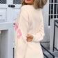 Flower V-Neck Long Sleeve Sweater