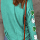 Lucky Clover Full Size Sequin Round Neck Sweatshirt