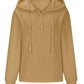 Drawstring Quarter Button Long Sleeve Hoodie