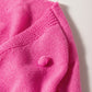 Pompom Color Block Open Front Cardigan