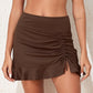 Beachin' Ruched Elastic Waist Swim Skirt