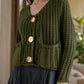Button Down Long Sleeve Cardigan