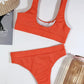 Scoop Neck Wide Strap Two-Piece Swim Set