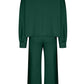 Round Neck Long Sleeve Top and Pants Set