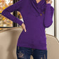 Buttoned Mock Neck Long Sleeve Blouse