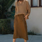 Annie Wear Notched Batwing Sleeve Blouse