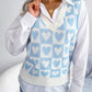 Heart V-Neck Sweater Vest
