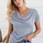 Cowl Neck Short Sleeve T-Shirt