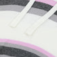Plus Size Striped Long Sleeve Hooded Sweater