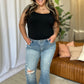 Judy Blue Full Size Medium Rise Tummy Control Destroy Flare Jeans