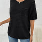 Round Neck Half Sleeve Knit Top