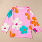 Full Size Printed Round Neck Top