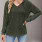 Double Take Drawstring Dropped Shoulder Long Sleeve Hoodie