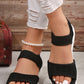 Peep Toe Cloth Sandals