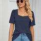 Square Neck Puff Sleeve T-Shirt