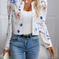 Printed Zip Up Long Sleeve Jacket