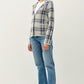 Be Cool Plaid Long Sleeve Sweater Jacket with Front Patch Pockets