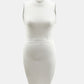 Cutout Mock Neck Sleeveless Dress