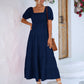 Tiered Smocked Short Sleeve Dress