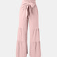 Tied Ruched Wide Leg Pants