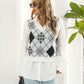 V-Neck Plaid Sweater Vest