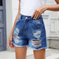 Beautiful Bea Distressed Raw Hem Denim Shorts