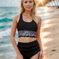 FULL SIZE Crisscross Leopard Wide Strap Two-Piece Swim Set