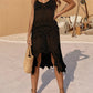 Openwork Scoop Neck Spaghetti Strap Cover-Up Dress