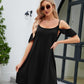 Ruffled Scoop Neck Mini Dress