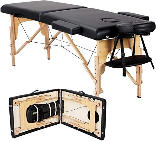 Black Adjustable Portable Massage Folding Table *