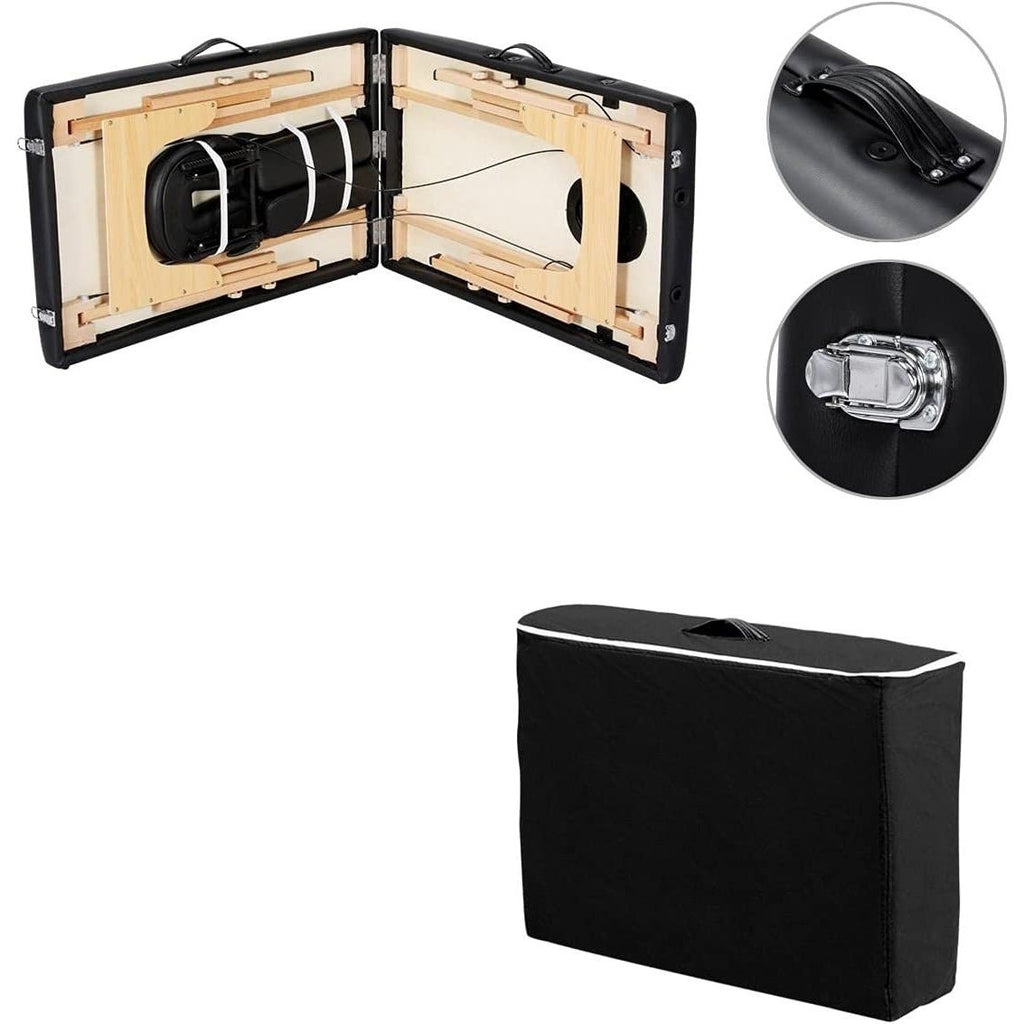 Black Adjustable Portable Massage Folding Table *