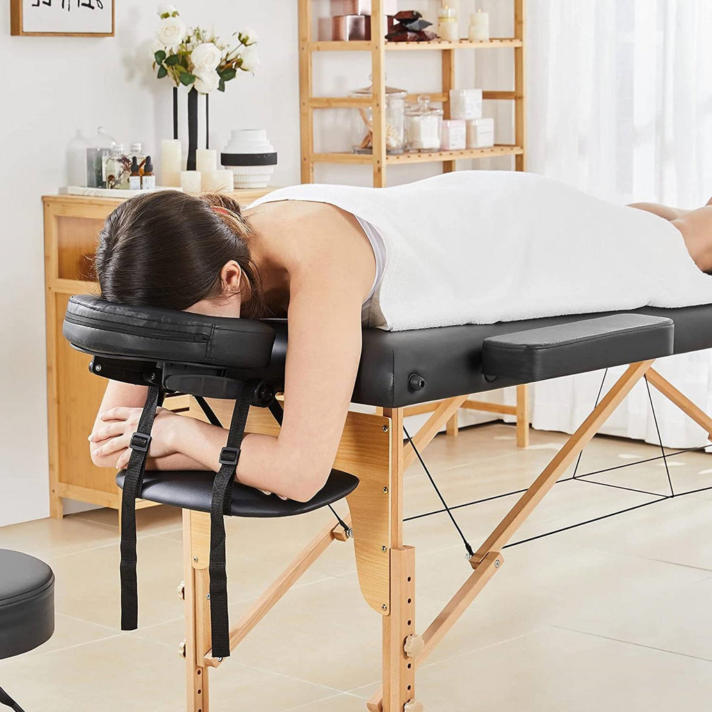 Black Adjustable Portable Massage Folding Table *